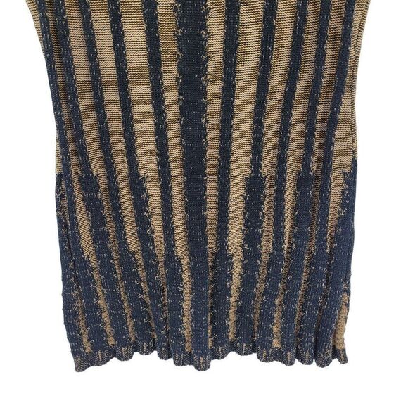 90's Chelsea & Theodore Sweater Gothic Grunge Short Flutter Tunic Brown Black M - Picture 9 of 11